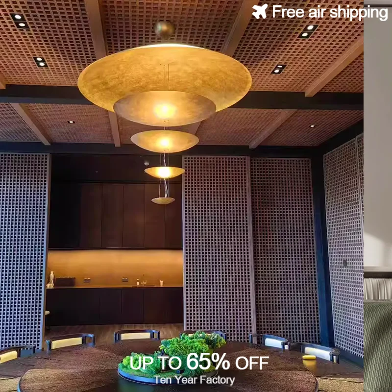 Modern Minimalist Gold Pendant Light LED Ceiling Chandelier Italian Suspension Lustre Decorative Fixture For Villa Home