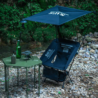 WELLHIKE SWS Sunshade Awning Folding Chair Set Camping Beach Fishing Portable Folding Chair Awning