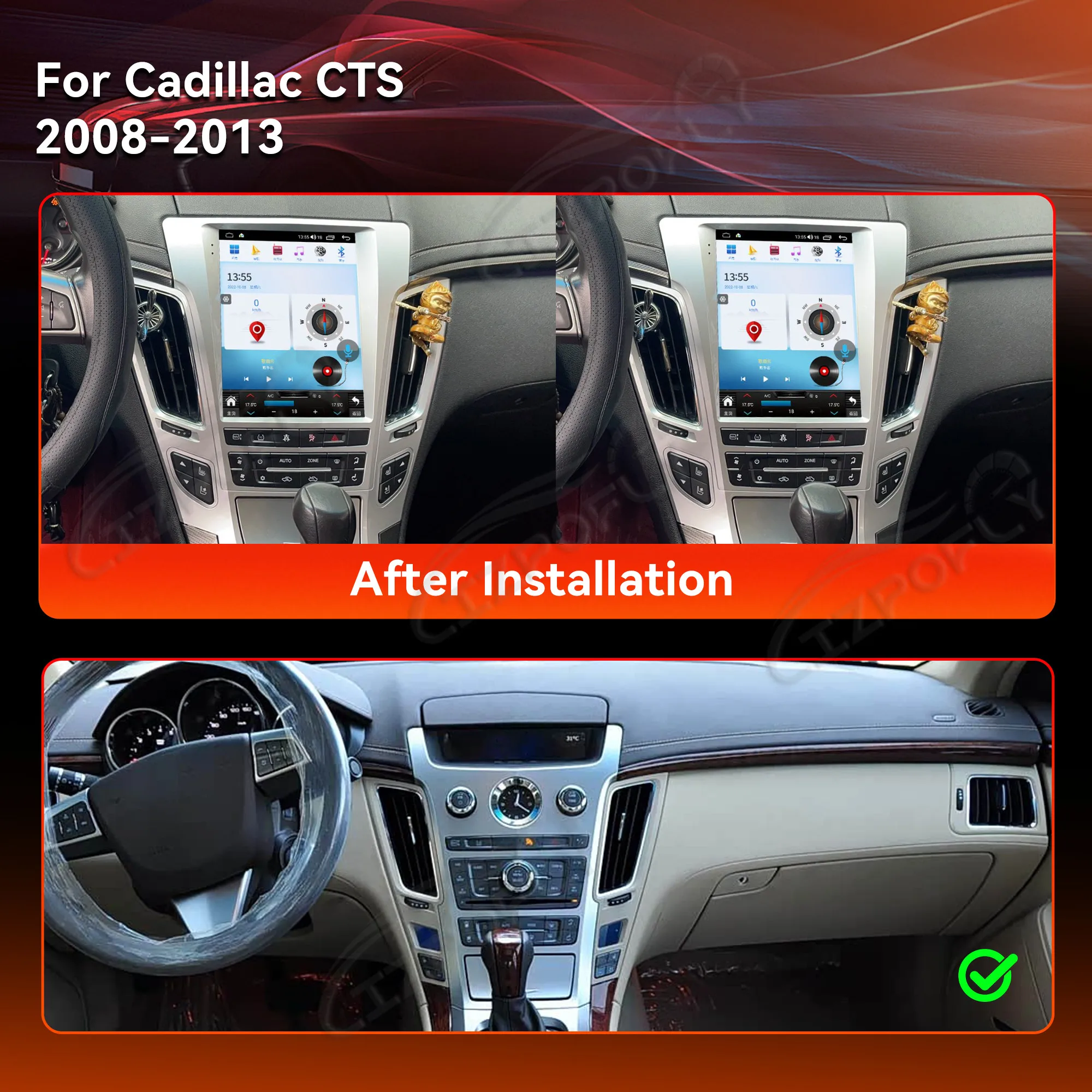 LizpoflyFor Cadillac CTS 2008-2013 Car Radio 10.4