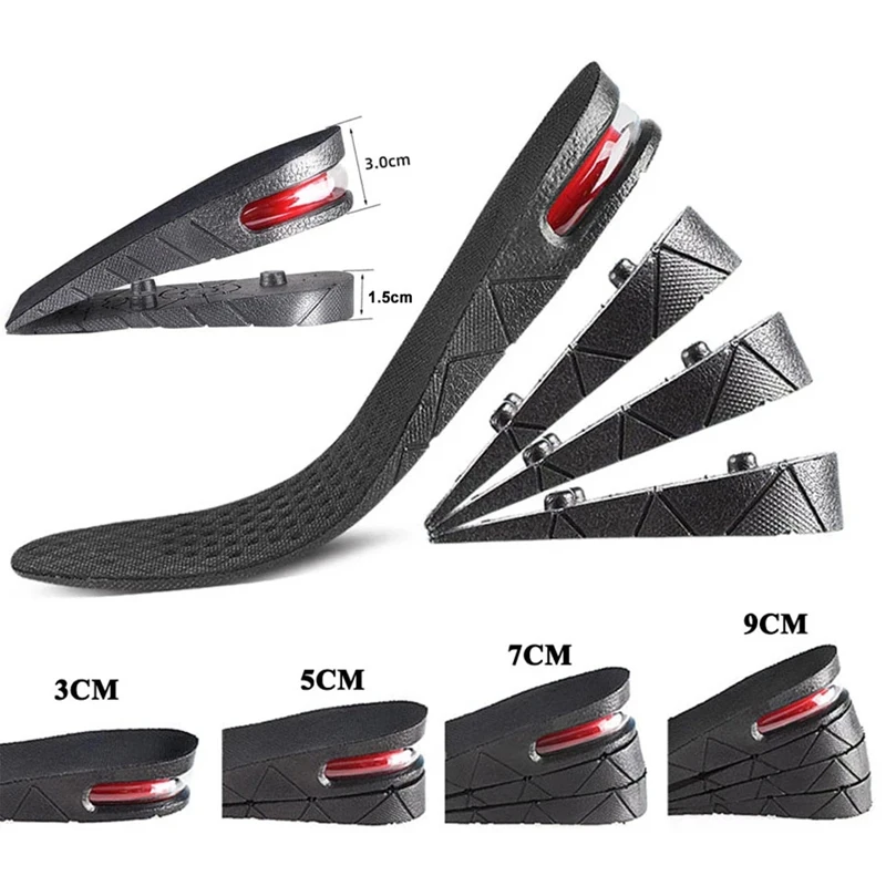 NEW Invisible Increase Height Insole Heightening Cushion Lift Adjustable Cut Shoe Heel Insert Taller Support  Absorbing Foot Pad