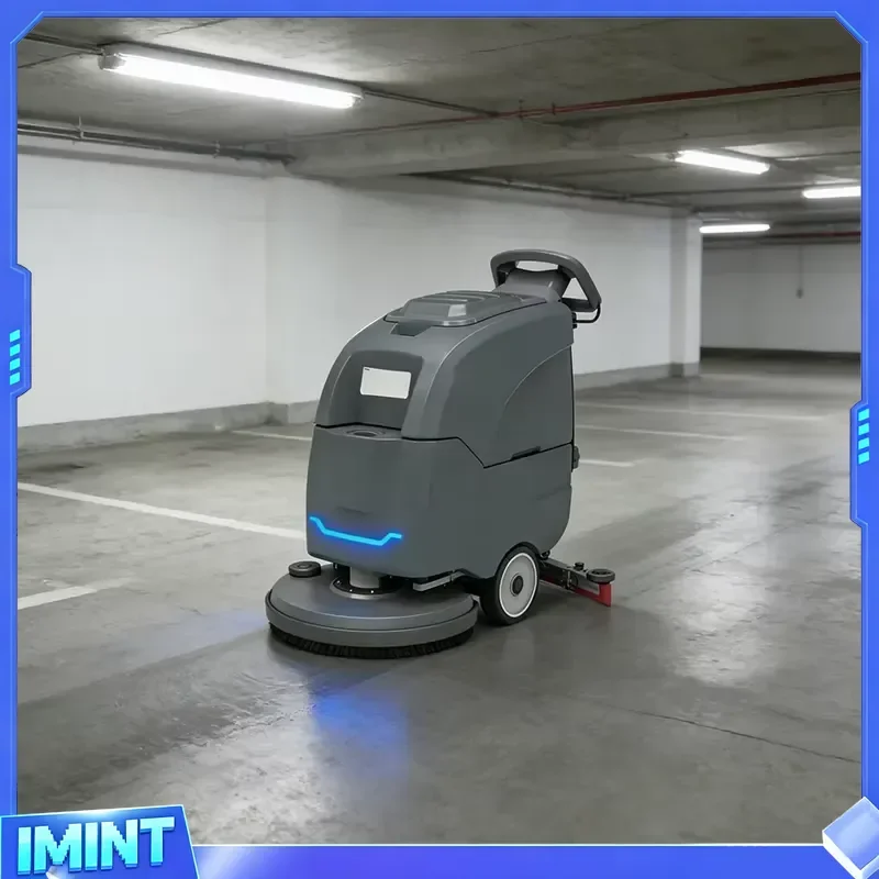 Professional Grade Walk Behind Floor Scrubber With Integrated Solution and Recovery Tanks for Continuous Use