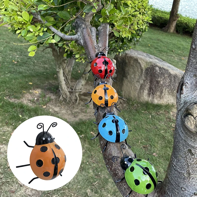 Ladybird Bees Statue Garden Decor Figure Outdoor Yard Lawn Decor Bee Sculpture Home Desktop Decor Garden Home Decoration Crafts