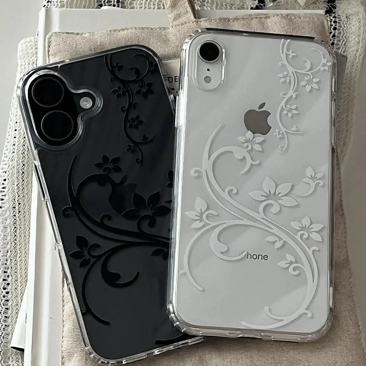 Fashion Simple Flower Transparent Phone Case For iPhone 17 Air 16 Pro Max 15 14 13 Mini 12 11 Promax 78 Plus Soft Back Cover Y2K