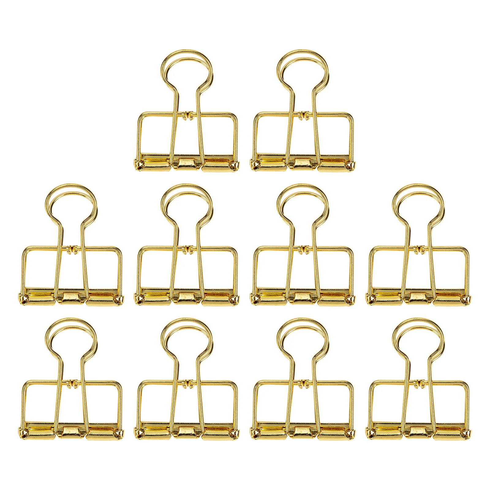 

10 Pcs Small Golden Paper Clips Stainless Binder Office Supplies Metal Pretty Decorative Extra Large