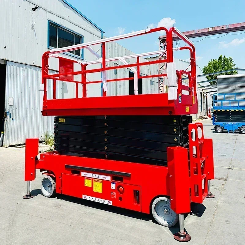 4M 6M 8M 10M 12M Electric Crawler Scissor Lift Platform Table Wheel Type Fully Automatic Mobile Self-propelled Lifting Platform