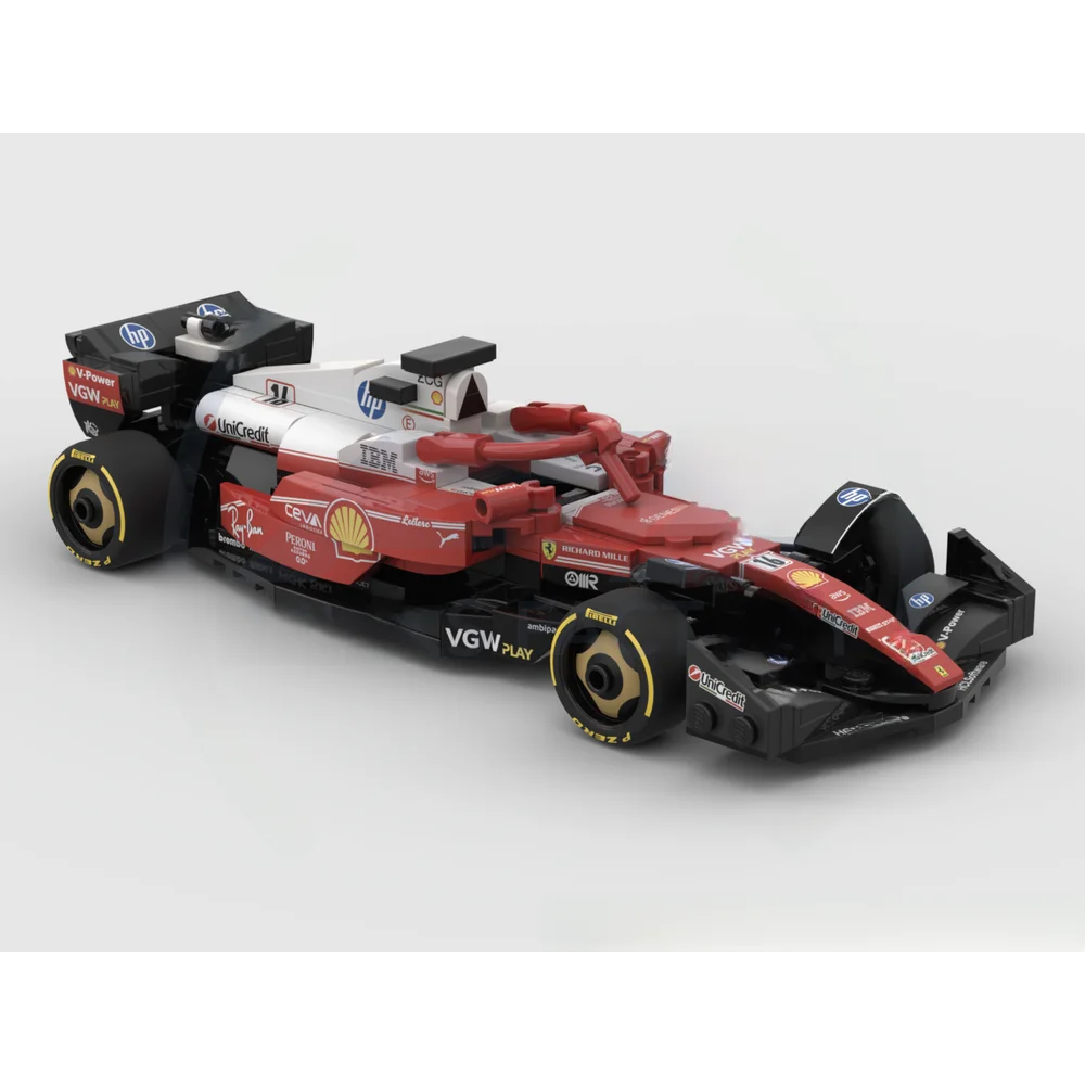 moc234544-f-sf25-モンツァ-304ピース-電子図面-ビルディングブロック-ステッカー-タイヤ交換-静的モデル-おもちゃ-男女兼用