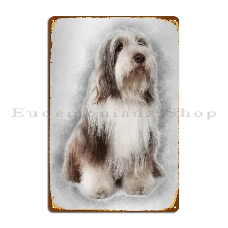 Bearded Collie 3 Years Old Metal Sign Plaques Wall Cave Printing Club Bar Bar Tin Sign Poster