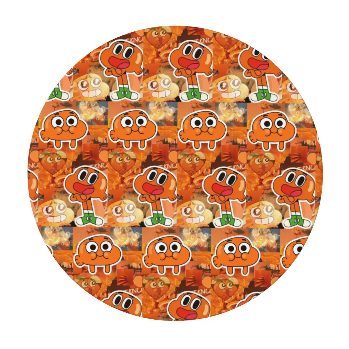 Darwin Watterson The Amazing World Of Gumball Anime Round Tablecloth Oilproof Table Cloth for Kitchen Events Dining Table Cover