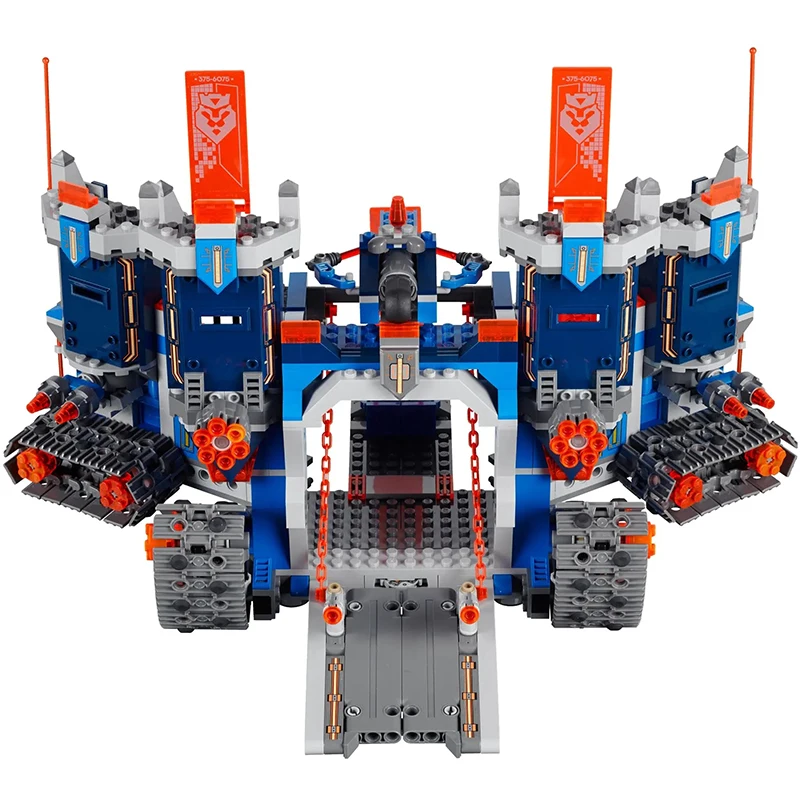 Nexoes Knights Series The Fortrex Building Blocks High-Tech Mobile Fortress Castle Compatible 70317 Bricks Toys For Boys Gifts