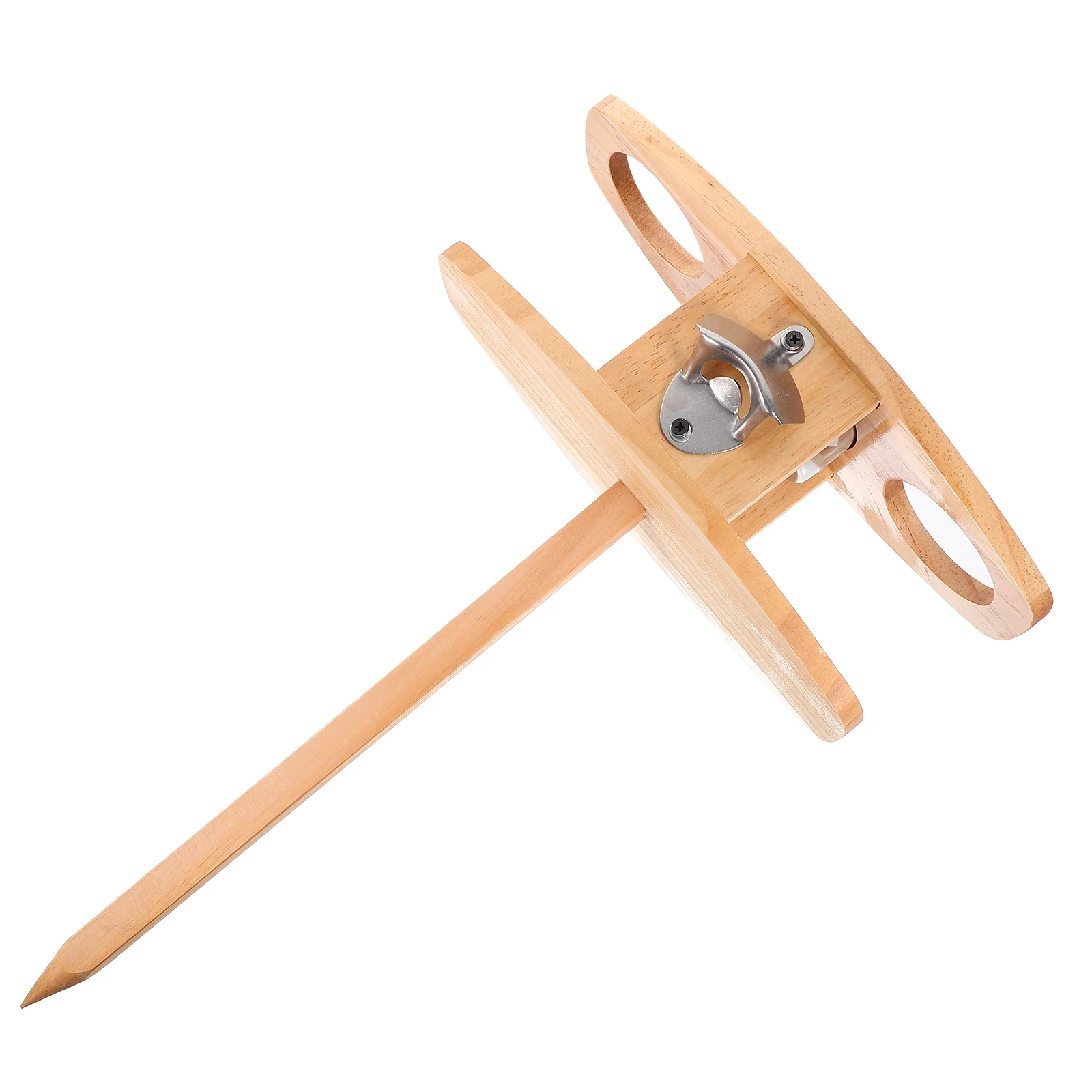 

Portable Wine Glass Folding Beach Tables for Outdoors Key Holder Foldable Wood Patio