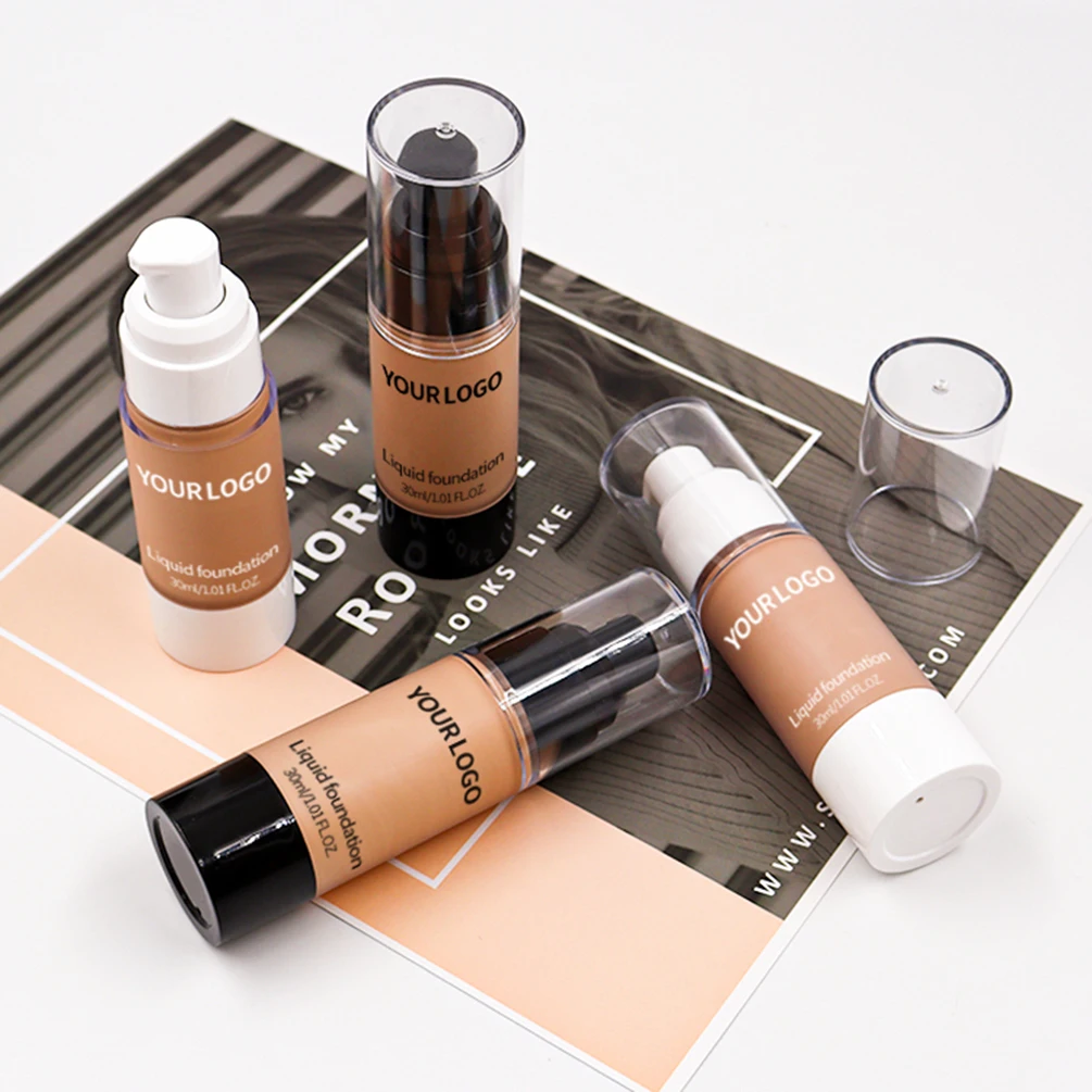 Custom Logo Liquid Foundation Private Label Long Lasting Oil Control Brightening Moisturizer Concealer BB Cream Makeup Wholesale