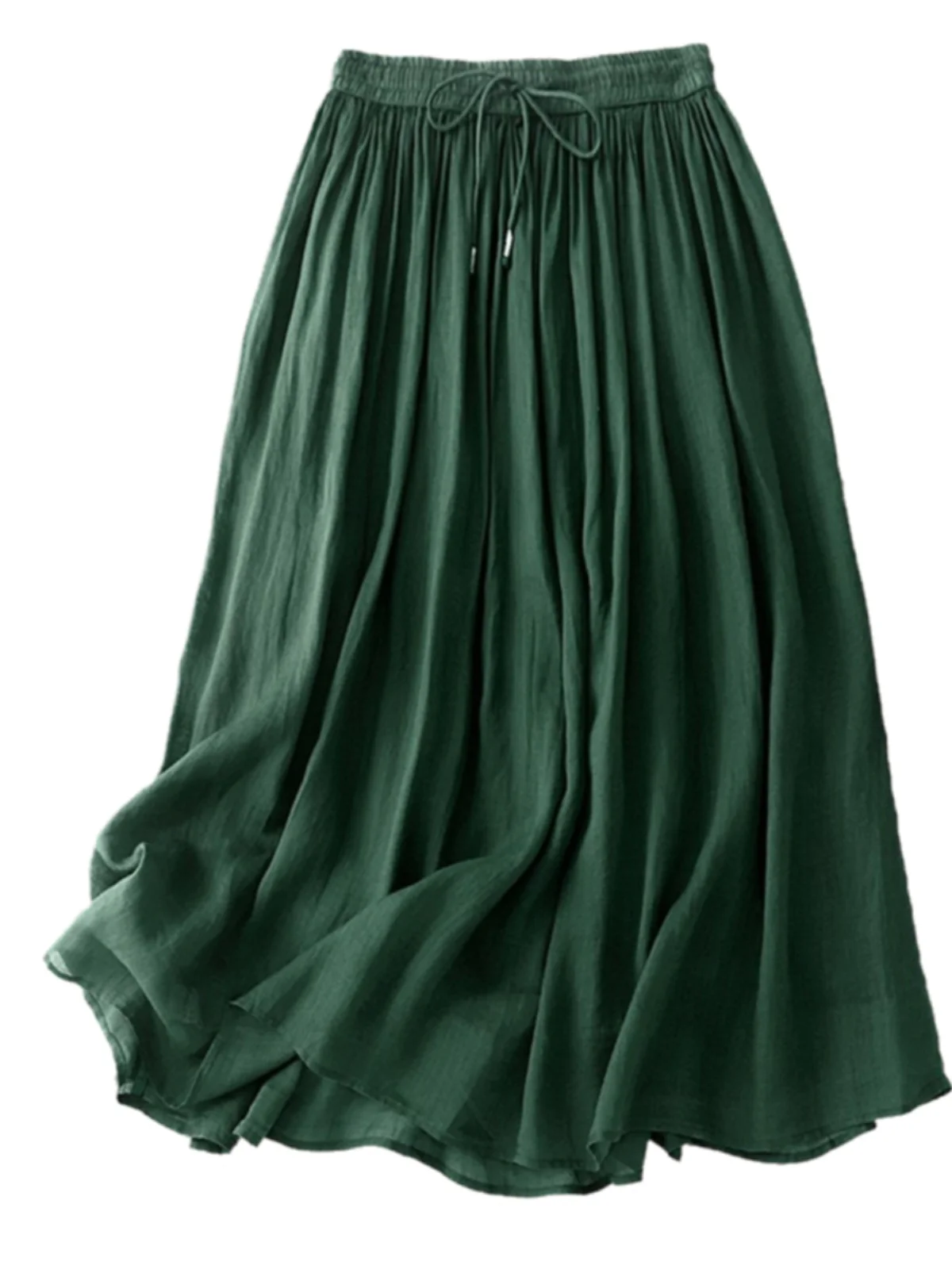 الرجعية متوهج ألف خط تنورة المرأة الصيف نظام الغابات شخصية عالية الخصر ثنى طبقة مزدوجة القطن لين f تنورة الجسم