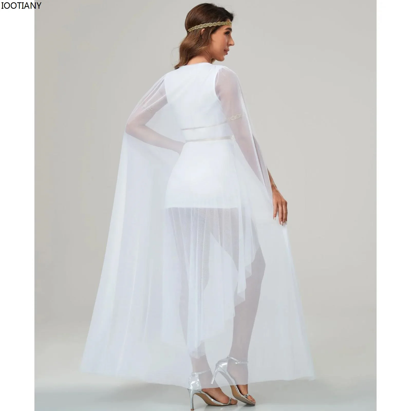 IOOTIANY Medieval Carnival Ancient Greek Mythology Costume White Roman Dress Princess Cosplay Fancy Dresses Party Robe