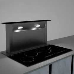 High Quality Kitchen Range Hood Exhaust Stainless Steel Intelligent Range Hood Lifting Extractor