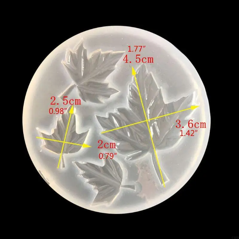 C1FE Silicone Mould Maple Leaf Tray Coasters Resin Moulds Crafts Decor Jewelry