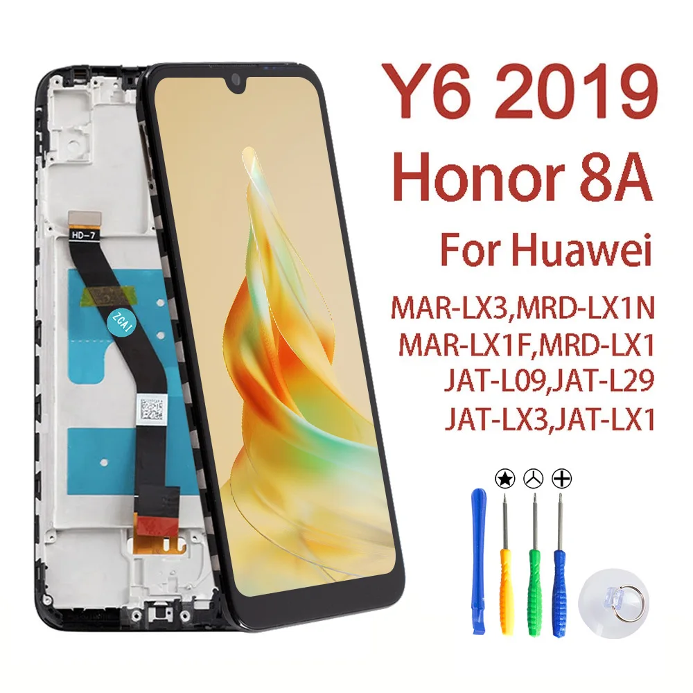 Pop MRD-LX1F/LX1/LX2/LX3 Lcd para Huawei Y6 2019 pantalla táctil de repuesto para Honor 8a Lcd JAT-LX1/LX3