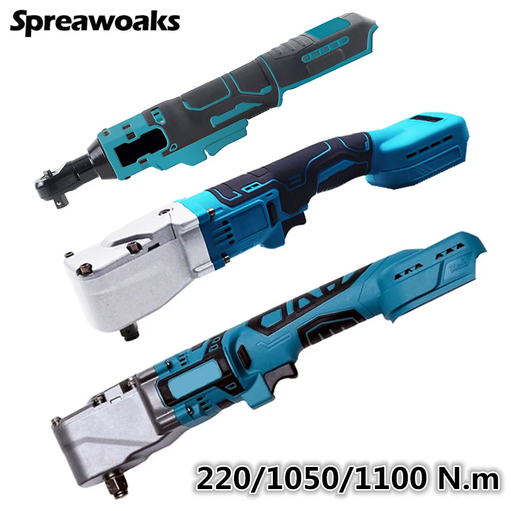 220/1050/1100NM Electric Ratchet Wrench 1/2\'\' 3/8\'\' Cordless Driver Screw Nut Car Repair Power Tools For Makita 18V Battery