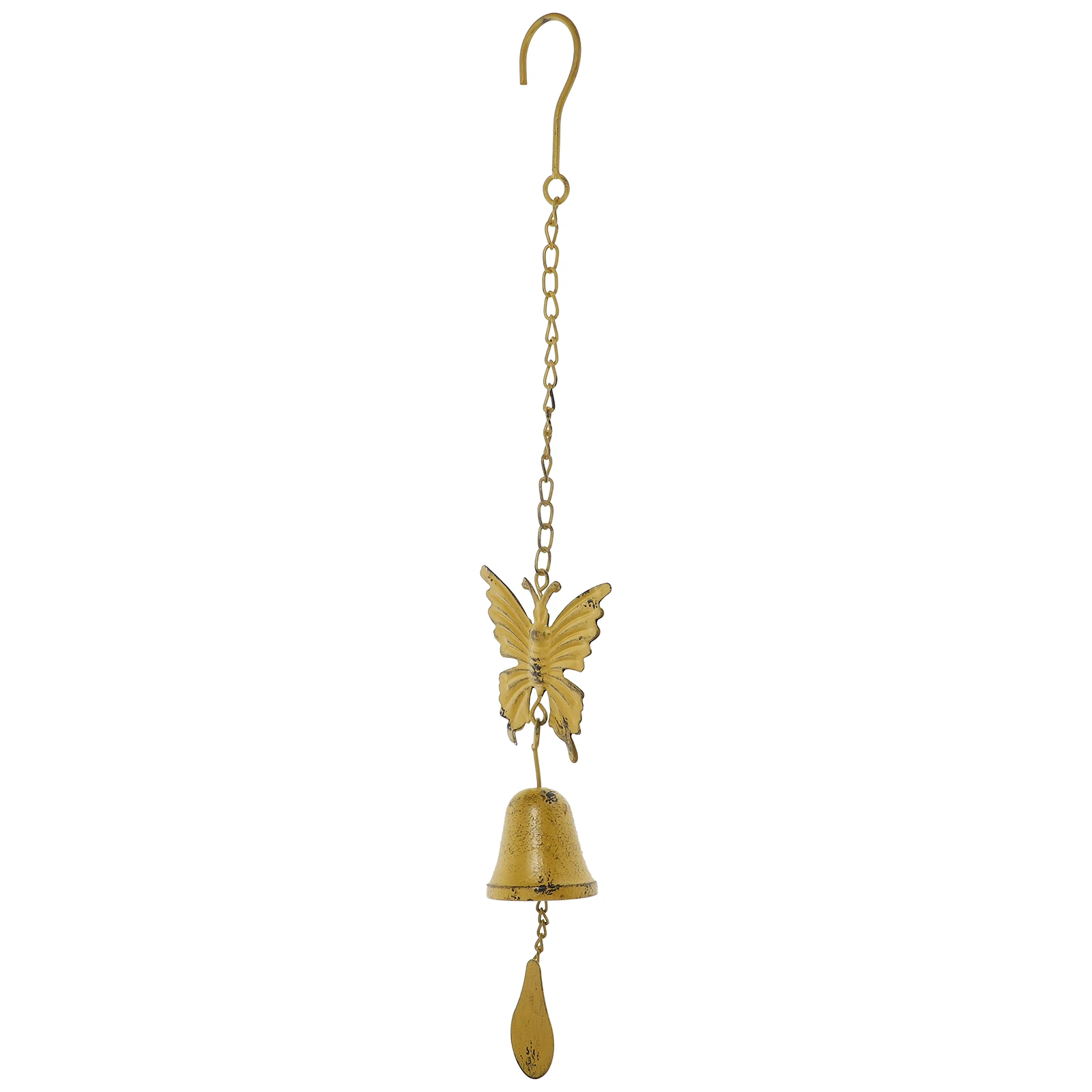 

Vintage Butterfly Iron Outdoor Hanging Wind Chimes Garden Patio Porch Yellow Decorative Bells Wind Chimes for Outside