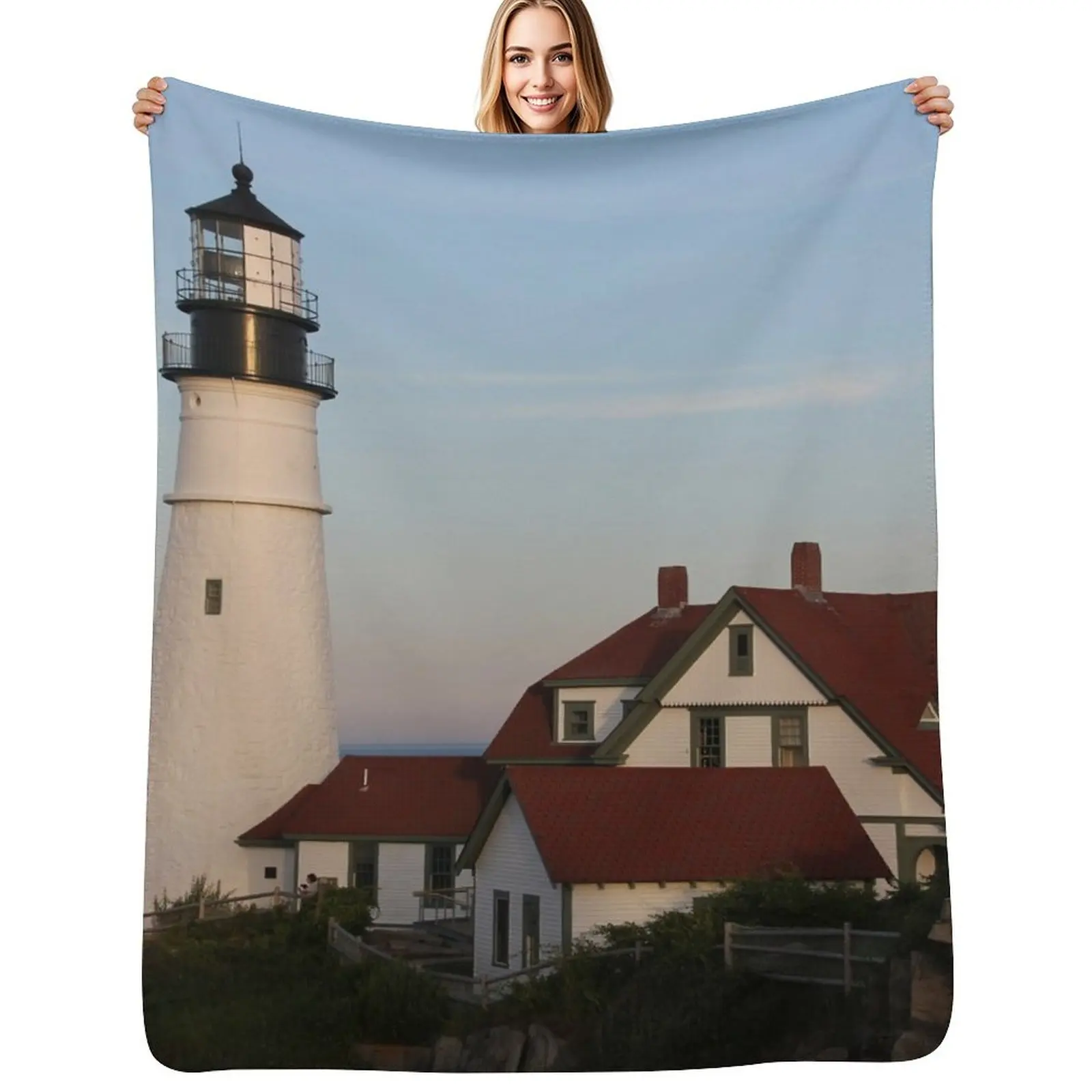 

Portland Head Light Throw Blanket Flannels anime manga Hair Blankets