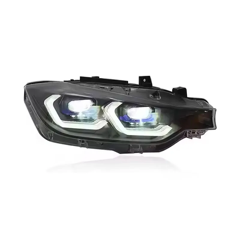 Auto Parts Front Lights for BMW 3 Series F30 F31 F35 2012-2019 LED Headlights Dual-color Drls Yellow and White Head Lamps