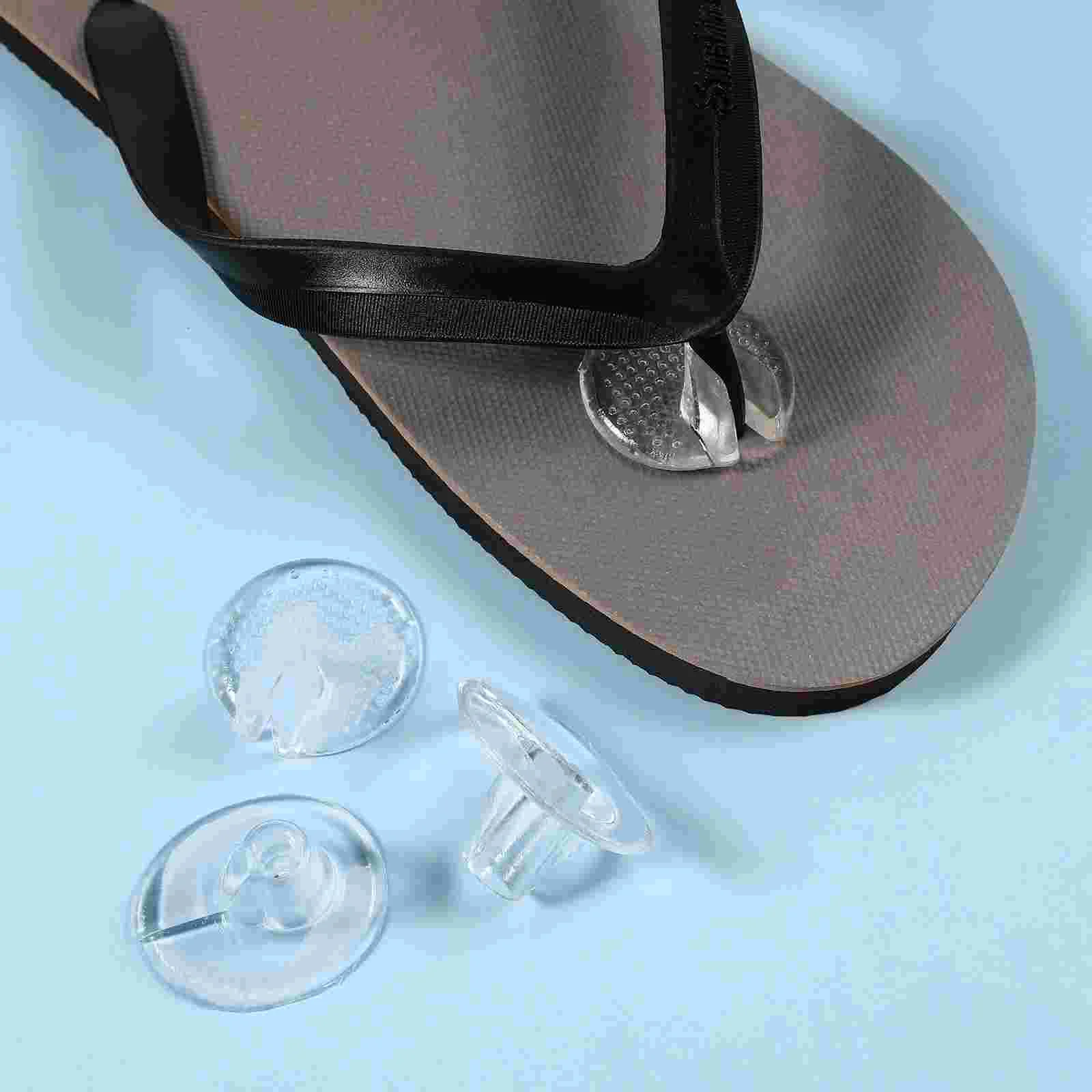 6 pares de protectores de dedos abiertos, protectores de sandalias transparentes, chanclas para mujer, almohadillas