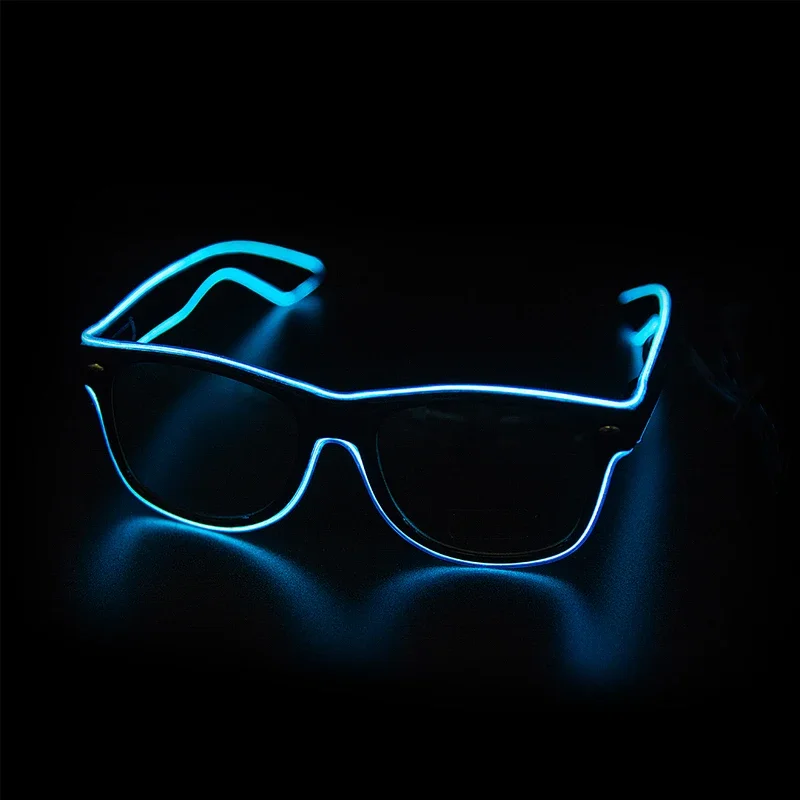 Occhiali a LED Neon Party Occhiali lampeggianti EL Wire Glowing Gafas Luminoso Bril Novità Regalo Glow Occhiali da sole Forniture di luce intensa