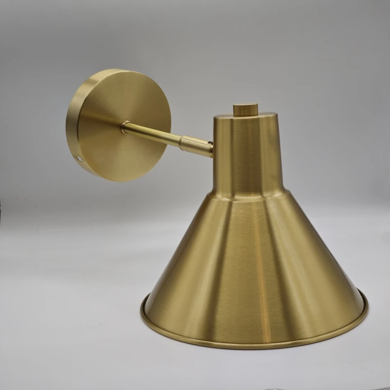 100% pure copper cone wall light brass sconce lighting fixture LED brass wall lamp 17cm size copper horn shade lighting