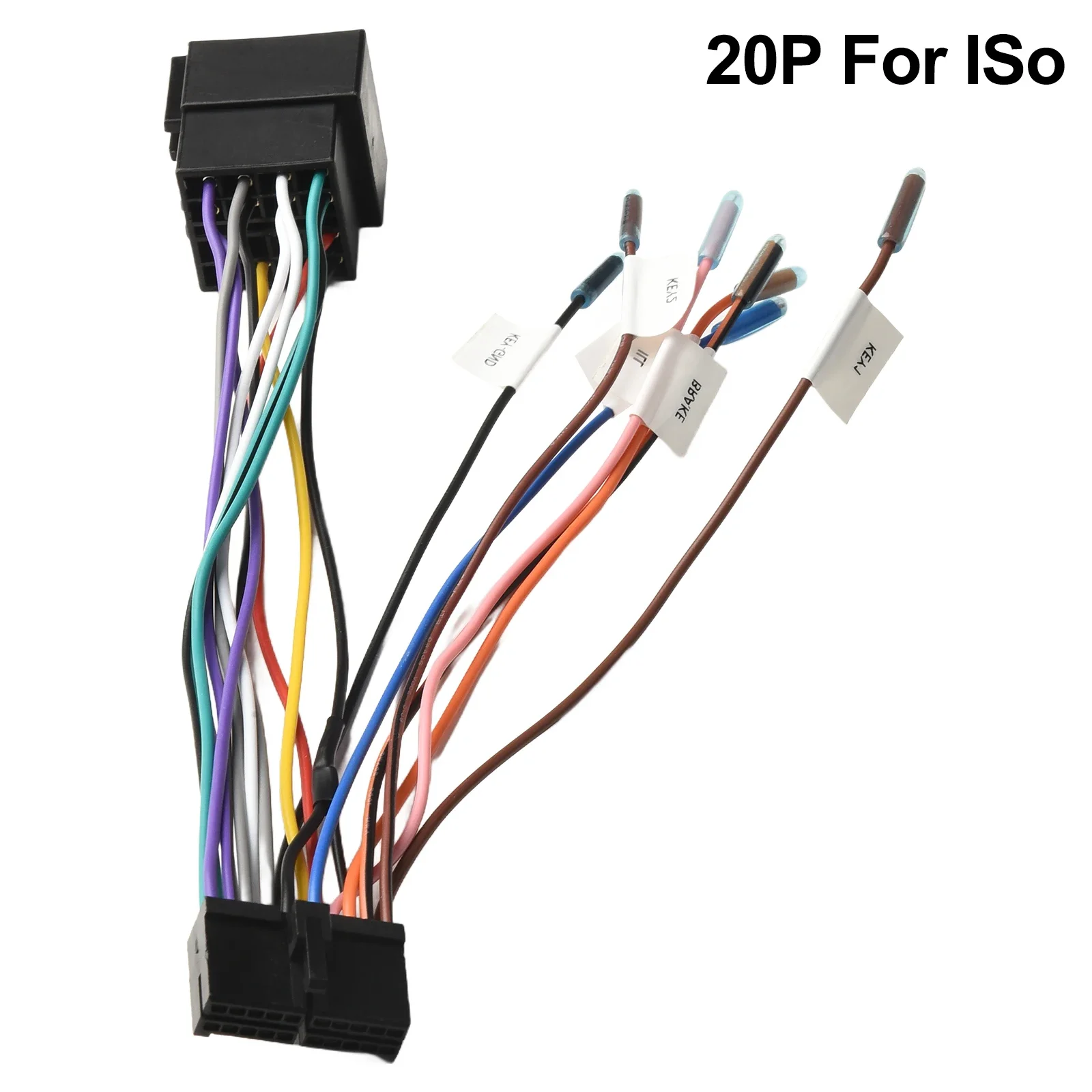 Car Cable Connector Copper Wire ISO Stereo 12V 20PIN An Wiring Harness Brand New High Quality Replacement Useful