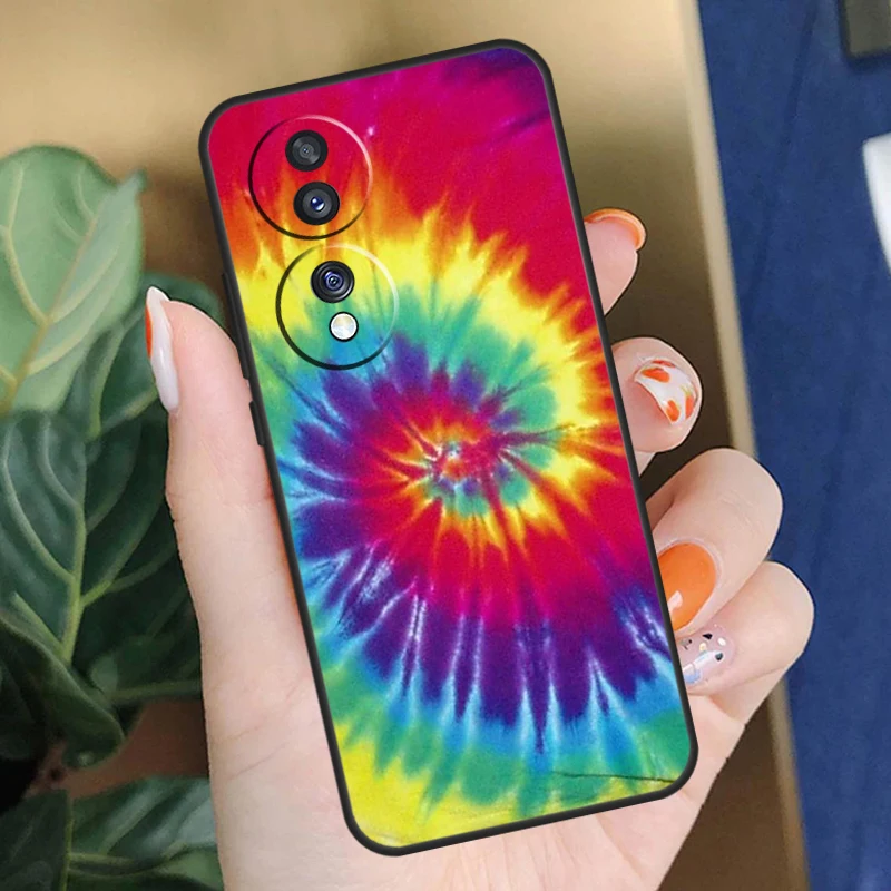 Colorful Tie Dye Rainbow Hippie Art Case For Honor Magic 5 Pro 8X 9X X8a X9a X7a X6a Honor X8 X9 X7 X6 50 70 90 Lite Cover