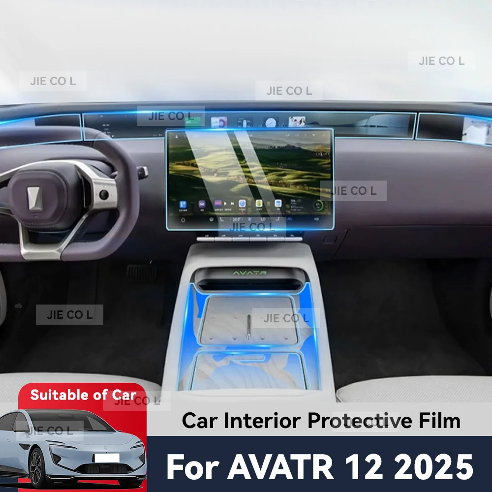 

Auto Central Control Screen Transparent TPU Navigation Anti Scratch interior Protection Film GPS For AVATR 12 2025