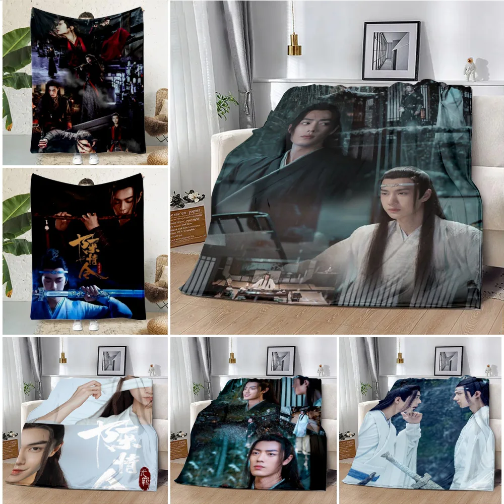 

Drama The Untamed xiao zhan wang yi bo Printed Blanket Picnic Blankets Warm Soft and Comfortable Home Travel Birthday Gift