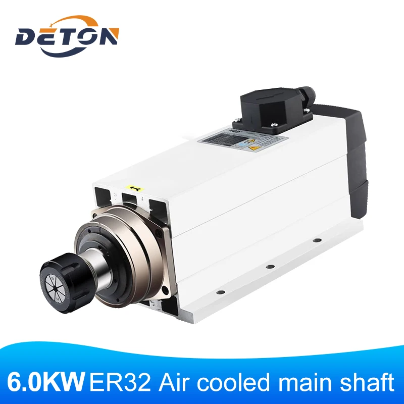 

Двигатель шпинделя с фланцем 6 кВт, 18000 об/мин, 220 В/380 В, ER32, квадратный двигатель шпинделя с воздушным охлаждением, фрезерный станок, шпиндель для резьбы по дереву