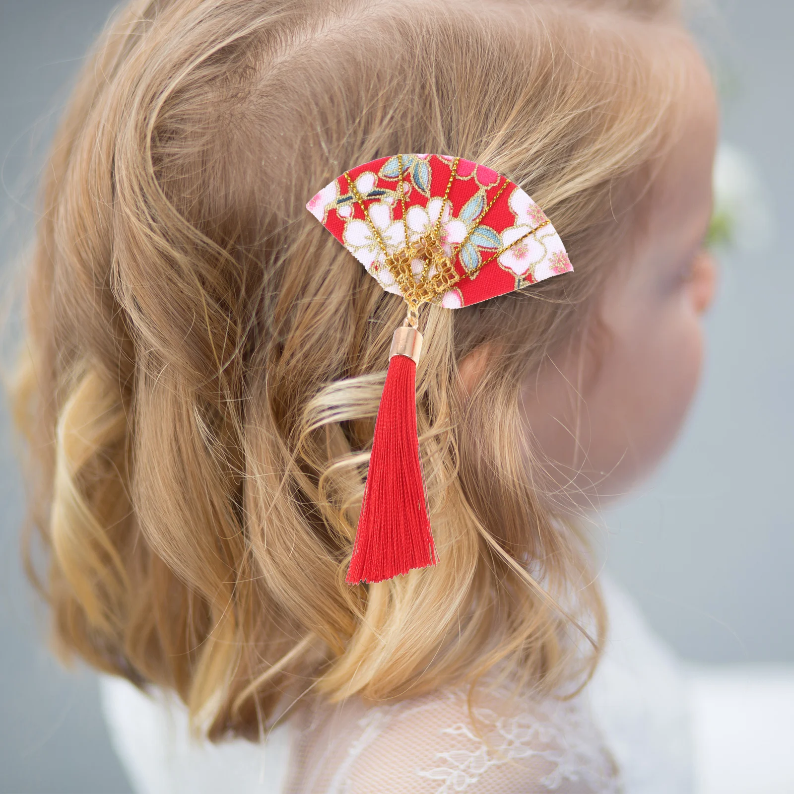 

2Pcs Hair Clips Flower Tassel Long Hair Accessories for Women Wedding Photo Shoot Girls Tassel Hairpin Flower Clips for Girls