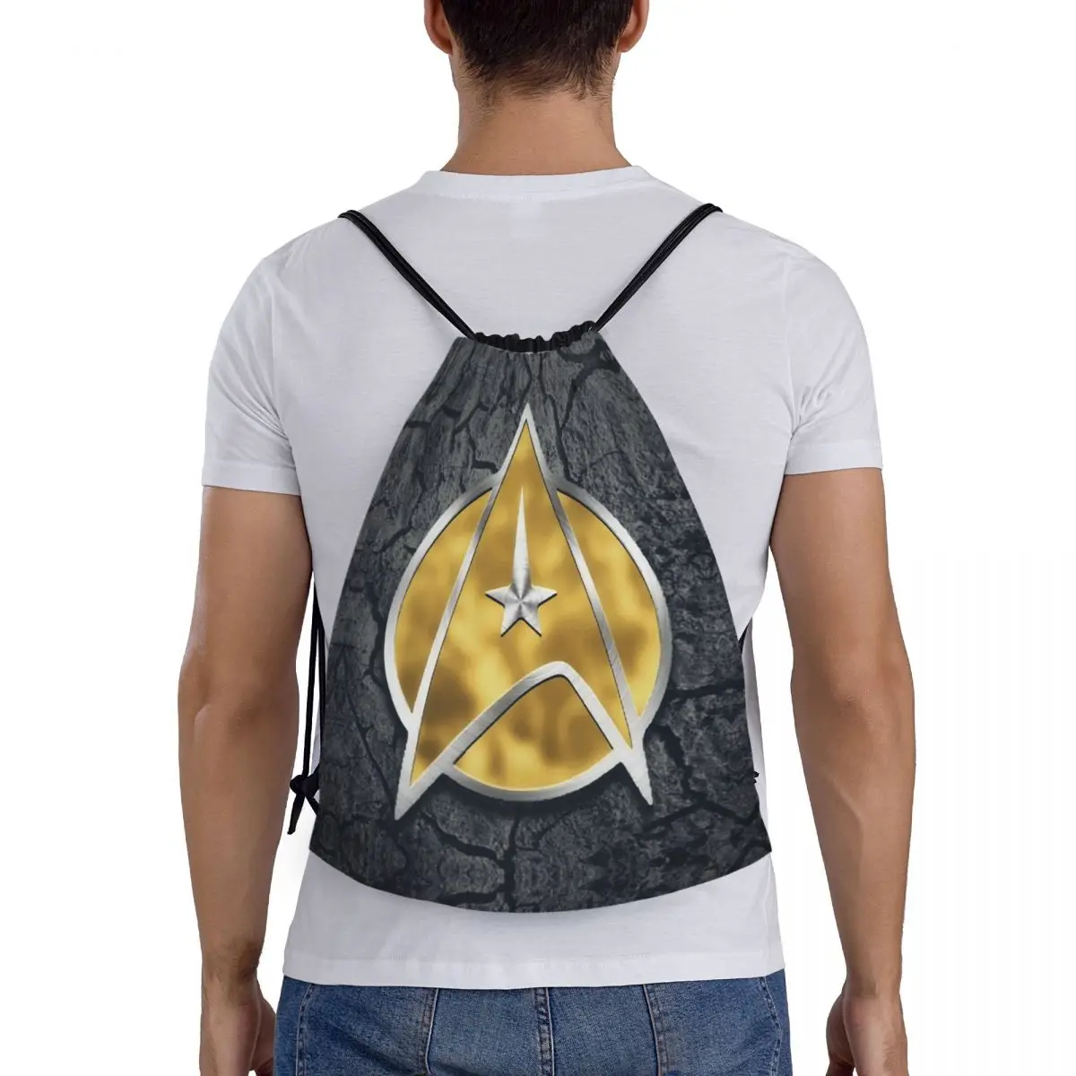 

Star Treks Science Fiction TV Series Backpacks Portable Drawstring Bundle Pocket Sports Bag Book Bags For Man Woman School