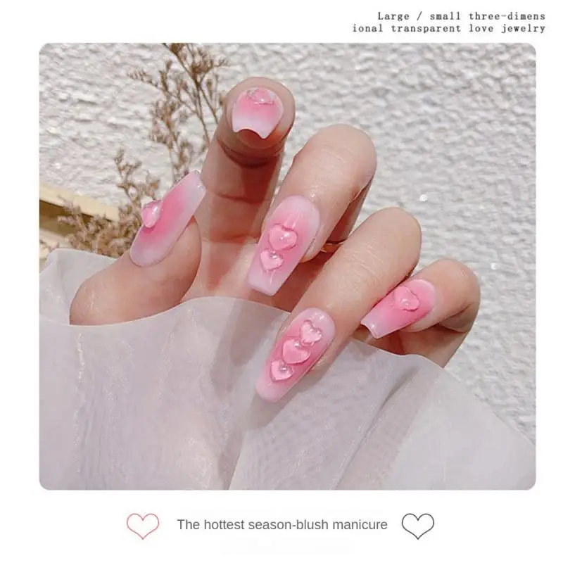 2SETS Love Nail Accessories Fashion A Bag Best Seller Durable Amazing Transparent Nail Decoration Transparent Nail Love Jewelry