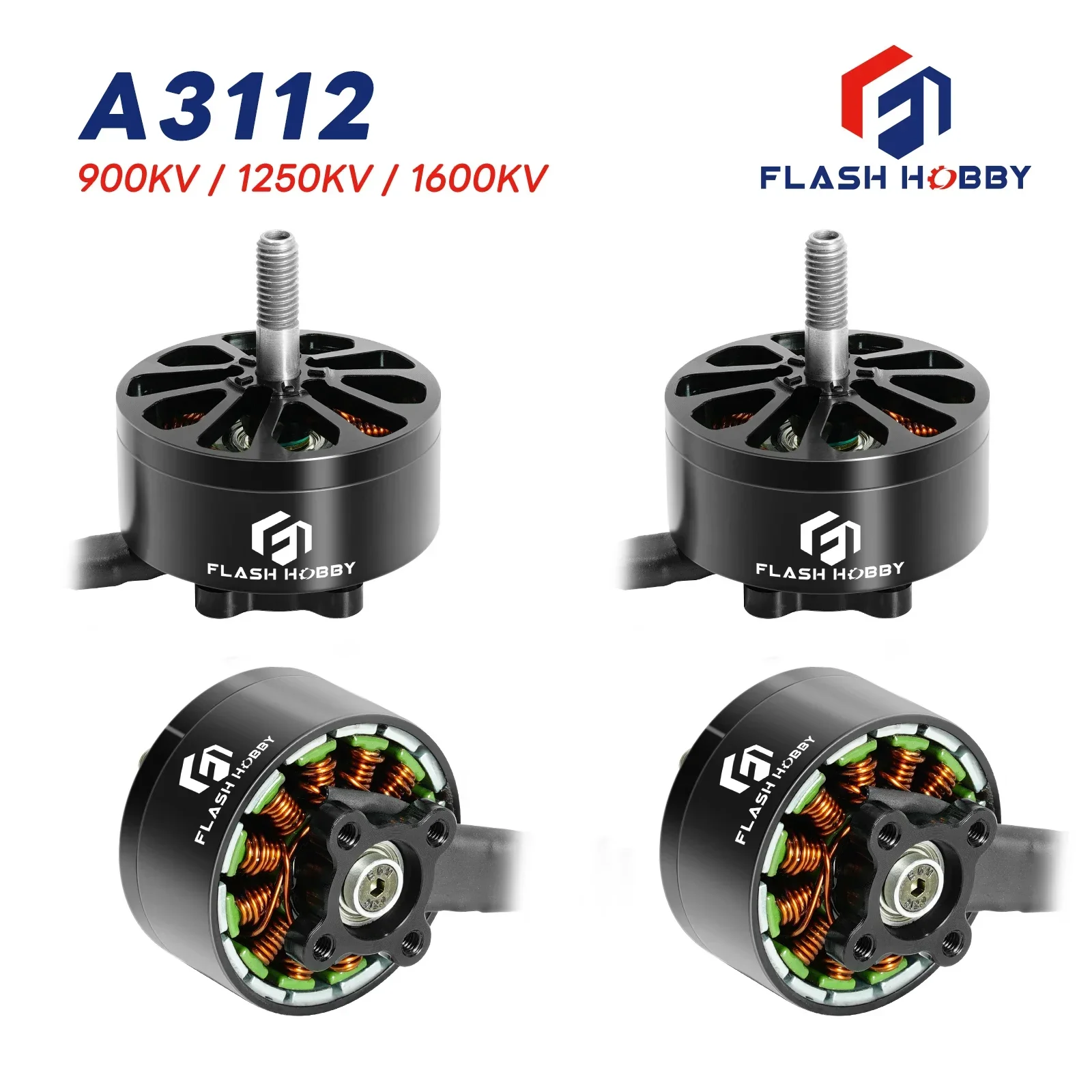 

FlashHobby A3112 3112 Brushless Motor 900KV 3-6S LIPO for FPV 9inch 10inch Long Range X-Class Cinelifter Drones DIY Parts