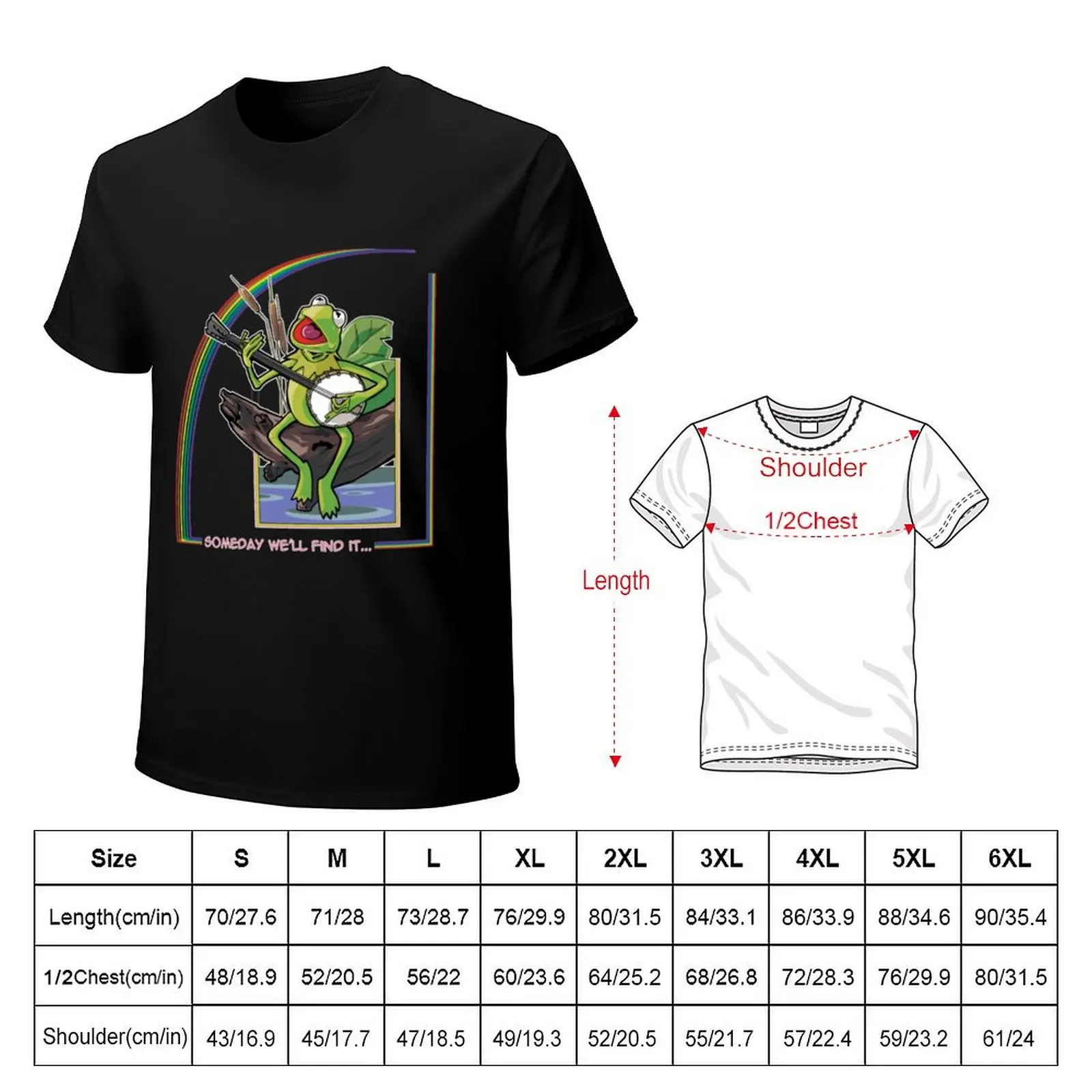 Mupptes Kermit The Rainbow Connection T-Shirt Minimal Art Print T-Shirt