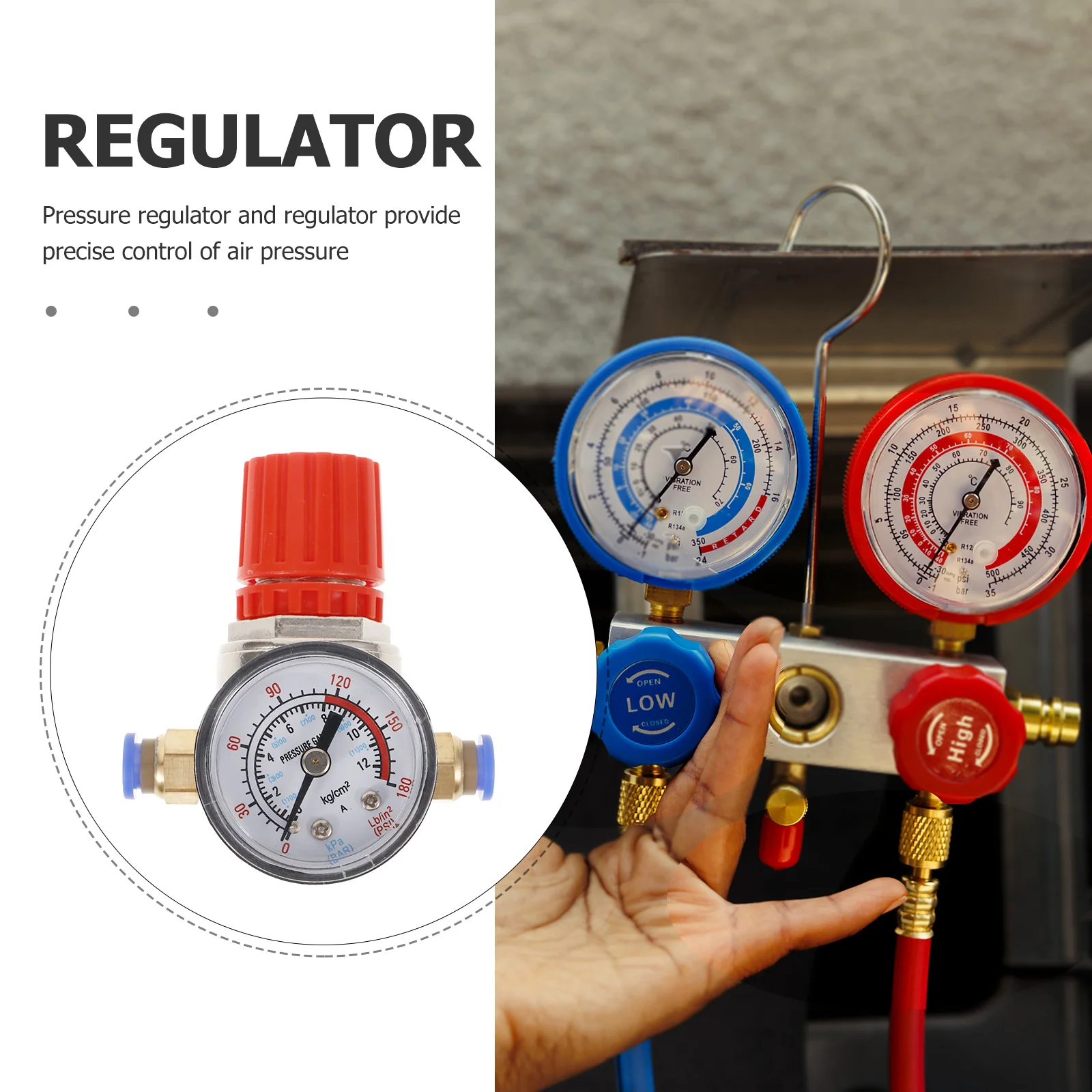 

Air Compressor Pressure Control Regulator Valve With Gauge For Stable Air Supply Precise Adjustable Pressure Control