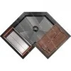 30 Inch Satin Brush Kitchen Under Mount Corner Sink Gold Finish 16 Gauge Stainless Steel Workstation Corner Kitchen Sink