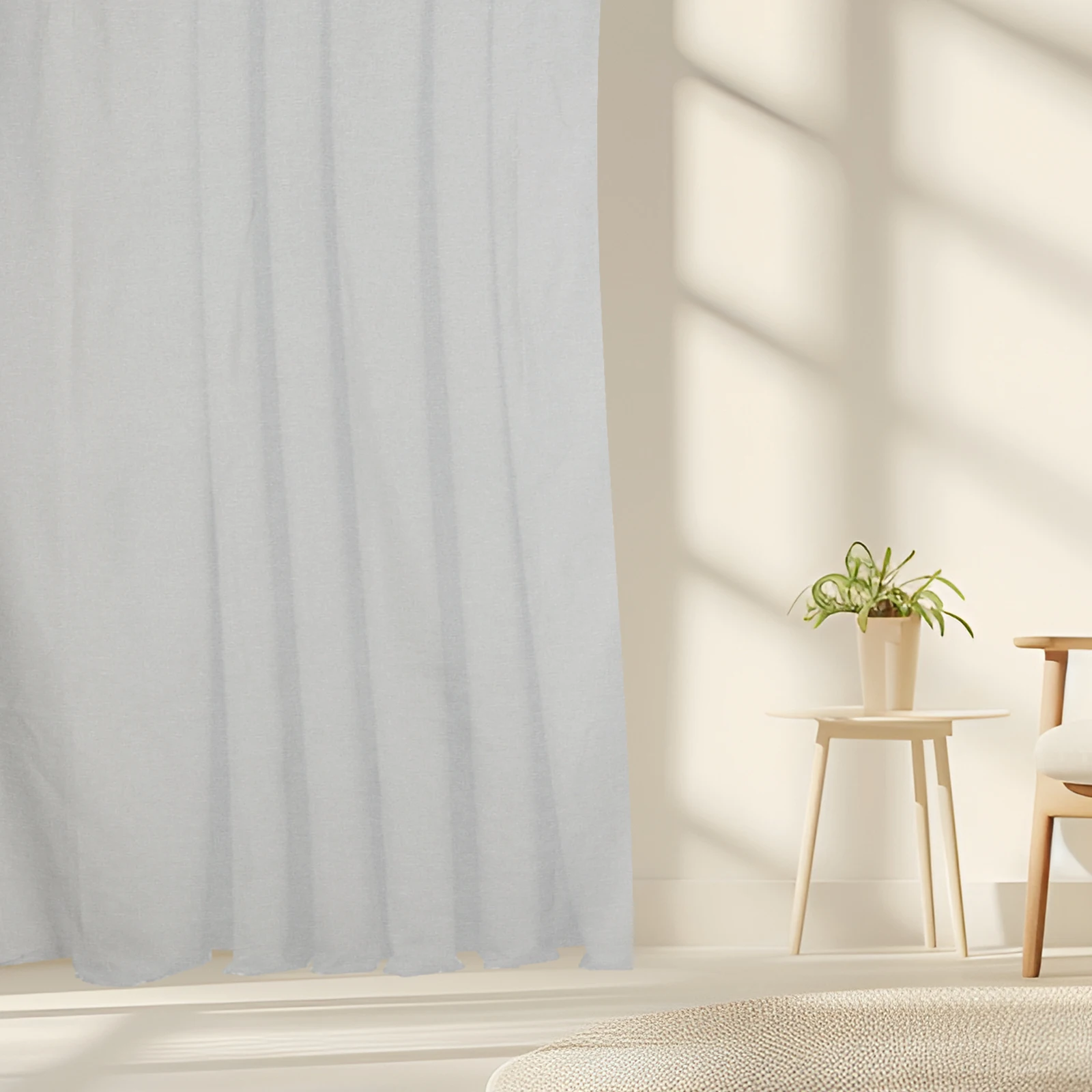 

Window Screen Blackout Curtain Light Curtains for Bedroom Gray Sheer Linen Beige Faux Translucent Windows Living