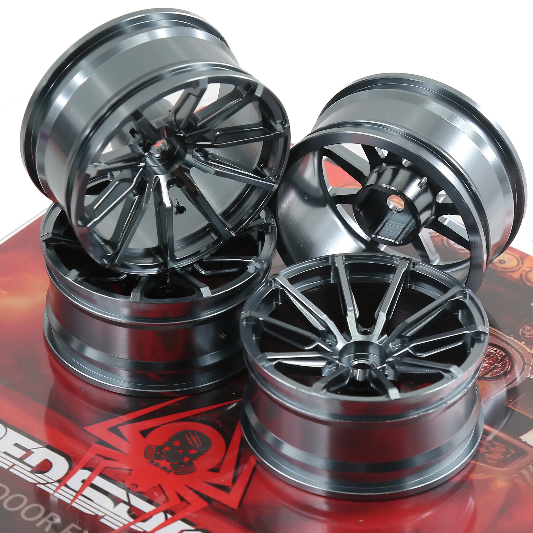 1/10 RC 드리프트 레이싱 카용 4개 52mm 금속 휠 림 – 타미야 교쇼 HSP HPI 사쿠라 TRX4용 고성능 허브