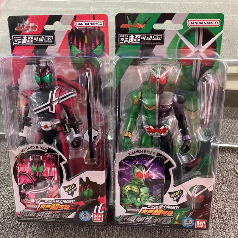 

Bandai Bandai Kamen Rider 17.5cm Vocal Joint Super Mobile Doll Emperor Riding Double Riding Model Toy Scene Ornament Gift Toys