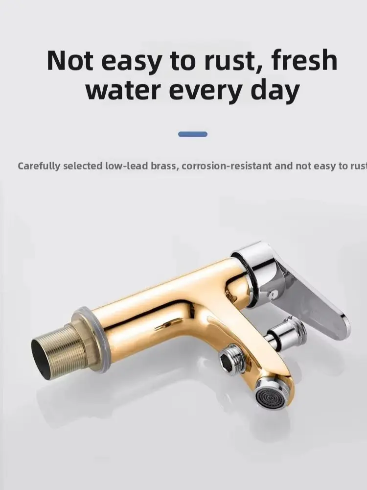 Robinet de douche de salle de bains, robinet de lavabo monotrou avec accessoires de douche, robinet de lavabo domestique multifonctionnel