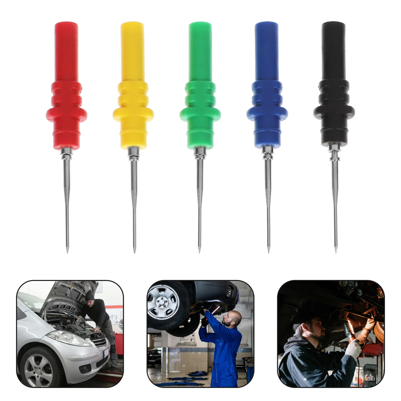 

1Set Car Maintenance Wire Piercing Clip Insulation Testing Probe Non-Destructing Multimeter Probes Circuit Test Accessories