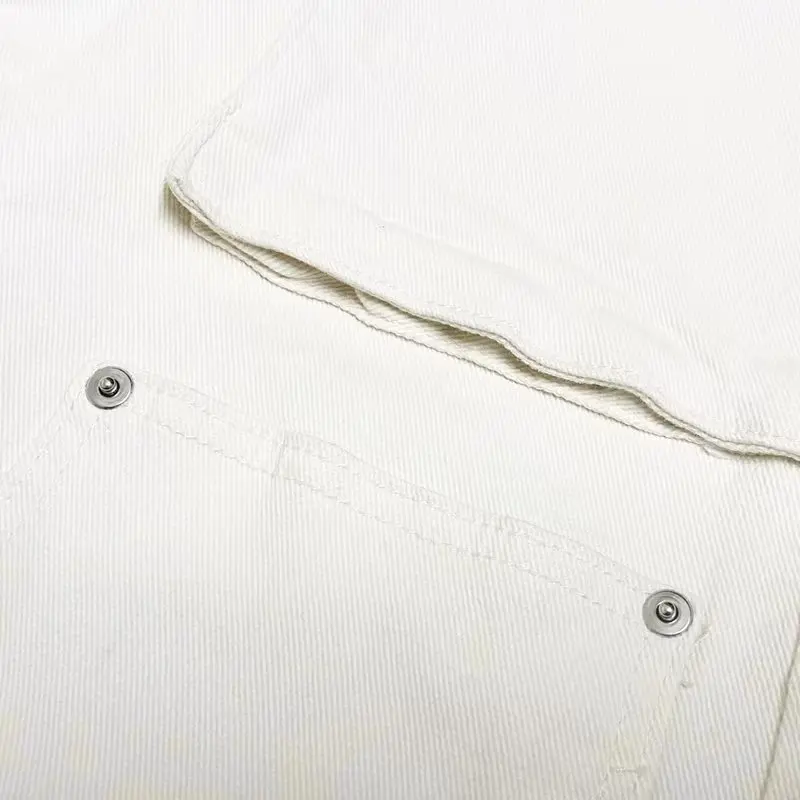 2026 Y2K Mode Weiße Baggy New Jeans Kpop Cargo-Hosen für Herren Kleidung Gerade Knöchelreißverschluss Damen Lange Hosen Ropa Hombre – Detail 18