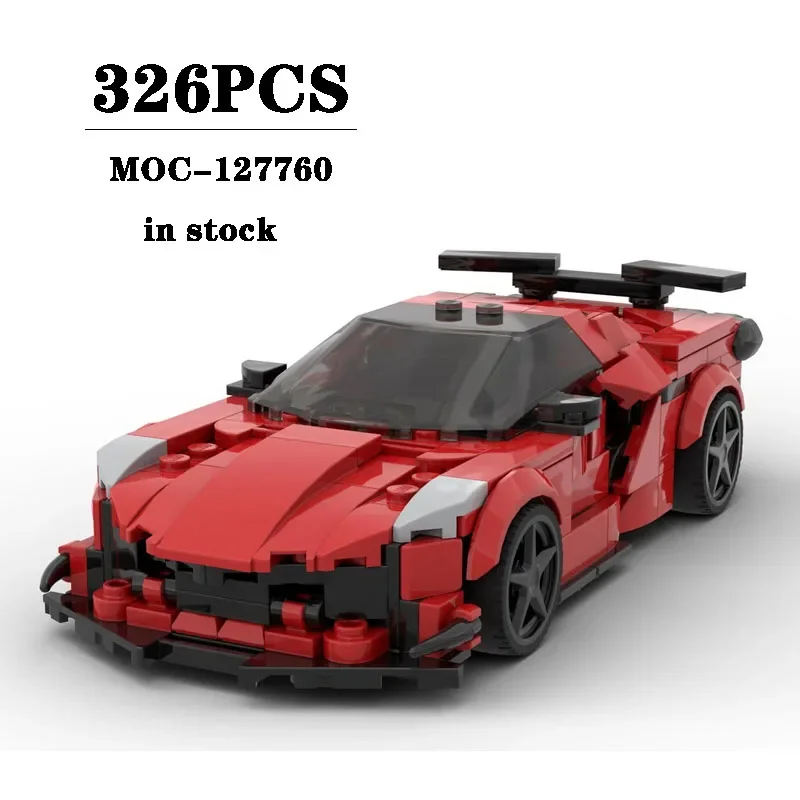 New Building Blocks MOC-127760 Small Sports Car Construction Model Ornament 326PCS Puzzle Children's Birthday Gift Christmas Toy