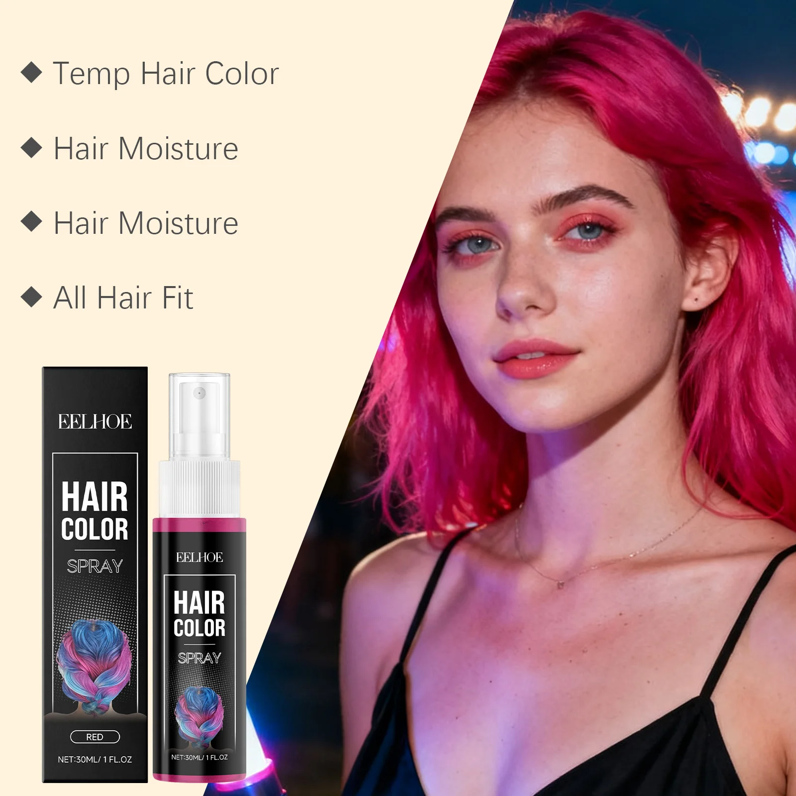  رذاذ لون الشعر الفوري يغير لون الشعر بسرعة، تحسين الملمس، سهل الاستخدام، رذاذ الشعر المؤقت للتجميل #4