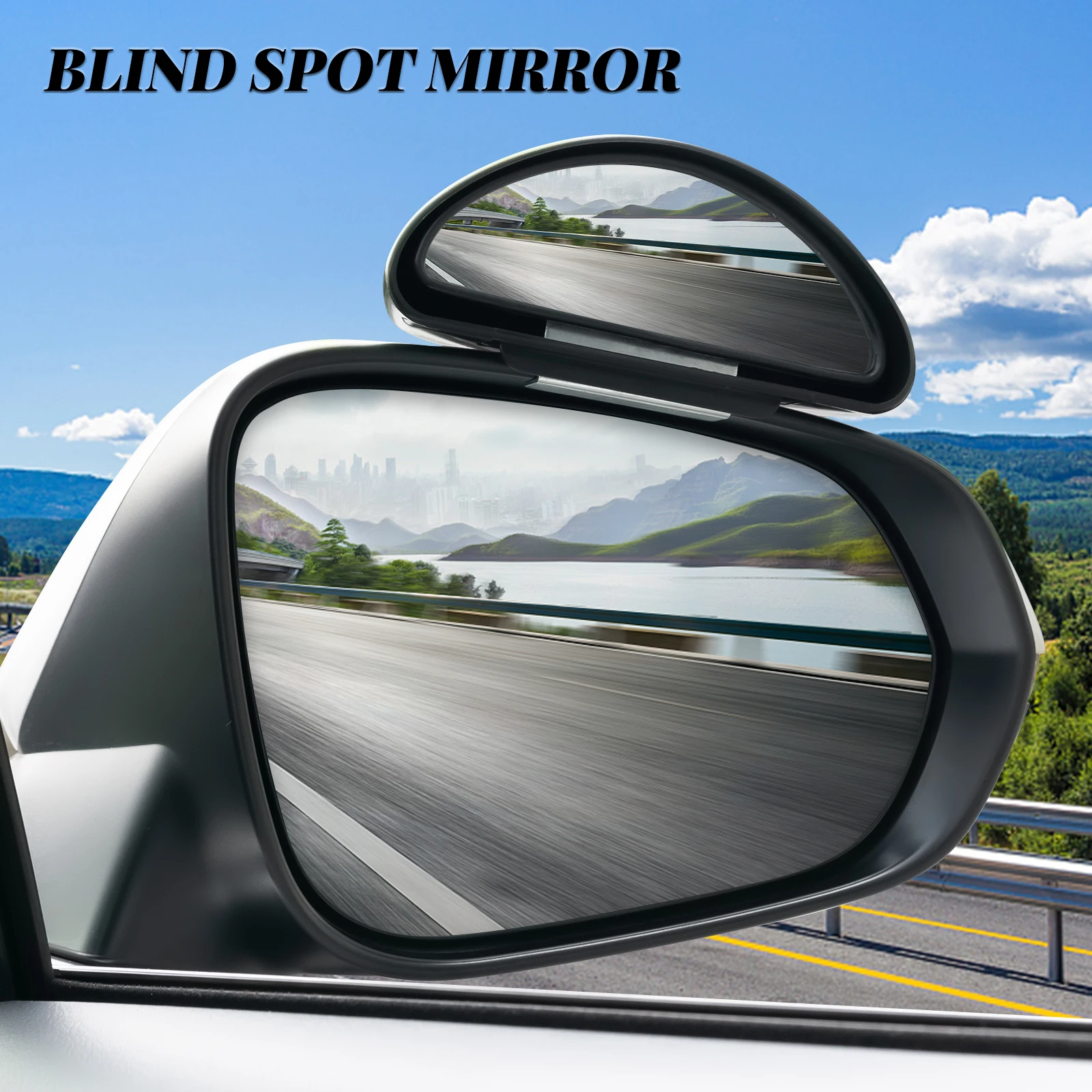 2 Piece 360 Degree Wide Angle Side Car Blind Spot Convex Mirror Automibile Exterior Rear View Parking Mirror Safety Accessories