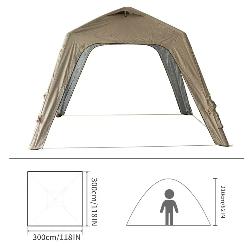 Portable Automatic Inflatable Tent Outdoor Camping Shelter Large Space Air Gazebo Rainproof Beach Shade Instant Setup Canopy