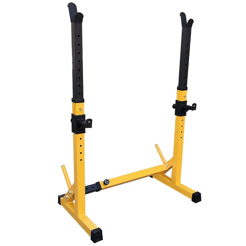 Adjustable household weightlifting bed frame gym barbell frame can be matched with dumbbell stool strength training squat rack